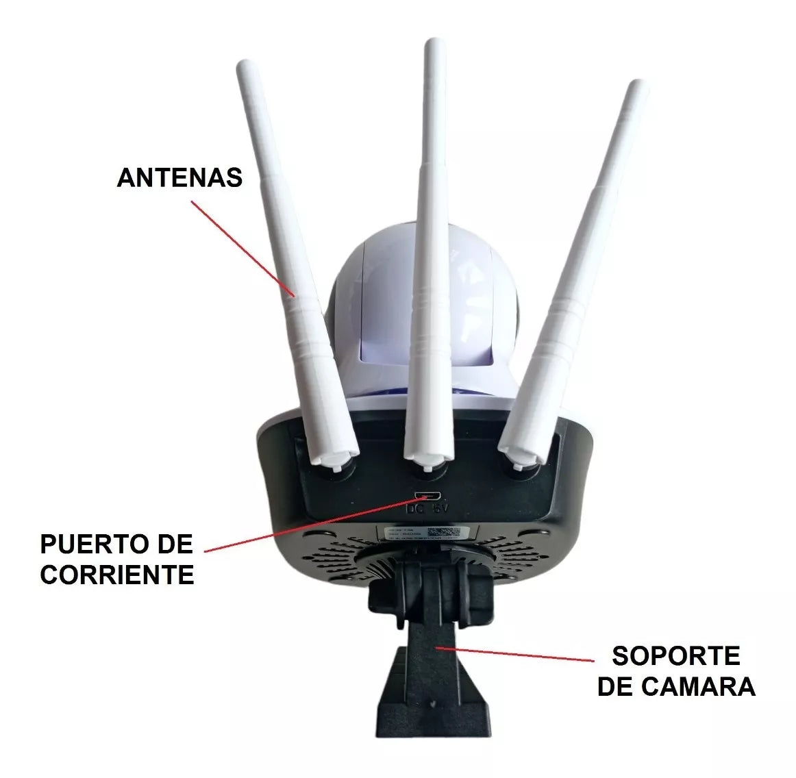 Cámara de Seguridad WiFi con 3 Antenas