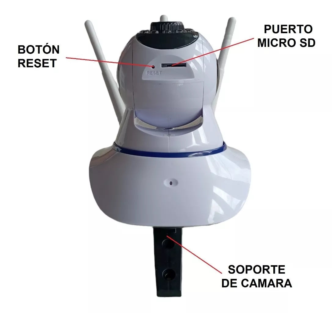 Cámara de Seguridad WiFi con 3 Antenas